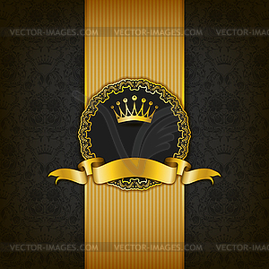 Luxury background with ornament, frame - vector image