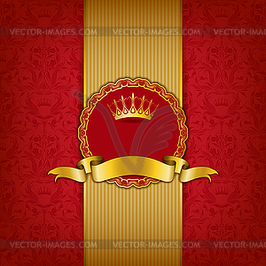 Luxury background with ornament, frame - vector image