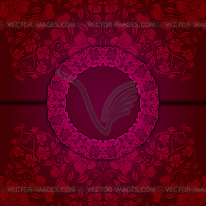 Elegant background with lace ornament - vector clipart