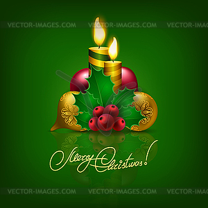 Elegant Christmas background with Christmas balls - vector clip art