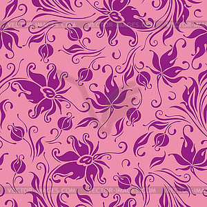 Seamless floral pattern - vector clip art