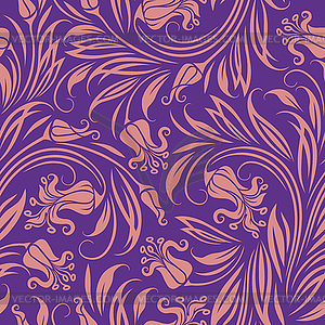 Seamless floral pattern - vector clip art