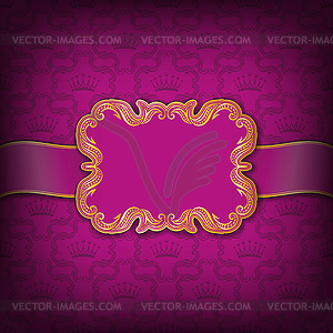 Template frame design for greeting card - vector clipart