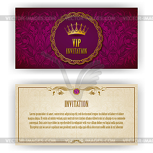 Elegant template for vip luxury invitation - vector clip art