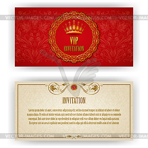 Elegant template for vip luxury invitation - royalty-free vector clipart