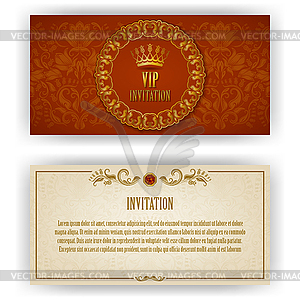 Elegant template for vip luxury invitation - vector image