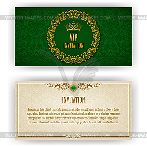 Elegant template for vip luxury invitation - vector clipart
