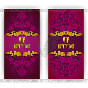 Elegant template for vip luxury invitation - color vector clipart