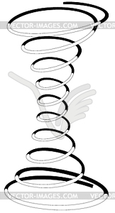 Cylindrical spiral spring - vector clip art