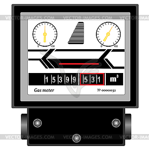 Natural gas meter - vector clip art