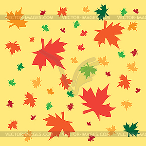 Autumn background of leaves - vector clipart / vector image