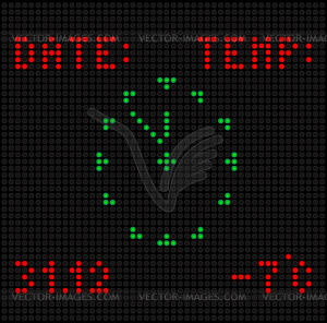 Digital clock - vector clip art