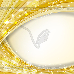 Abstract golden background with sparkles - vector clipart