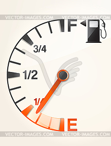 Топливный бак с пустым полной знаки - векторный клипарт / векторное изображение