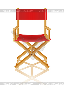 Red directors chair - vector clip art