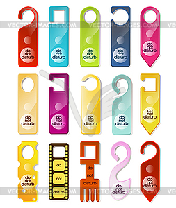 Do not disturb signs set - vector clipart