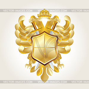 Golden coat of arms - vector clipart