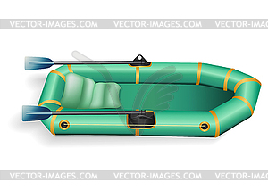 Надувная лодка - векторный клипарт