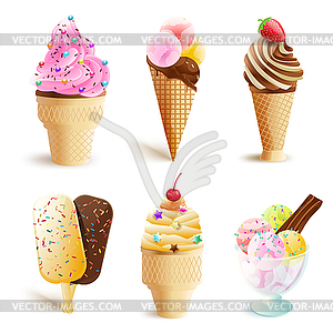 Set of ice cream - vector clipart