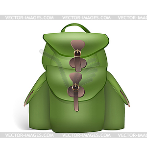 Green rucksack - vector clip art