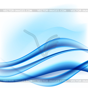 Abstract light wavy blue background - vector clipart