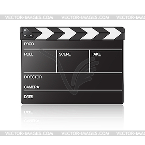 Movie production clapper board - vector image