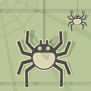 Two of fun spider - vector image