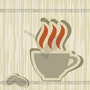 Cup and coffee - vector image