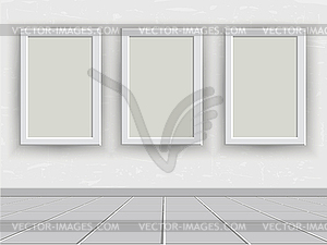 Wall and frames - vector image