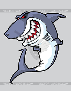 Angry shark - vector clipart