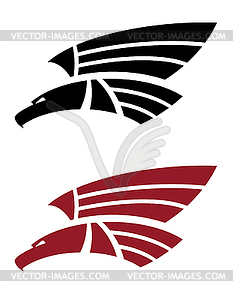 Attacking eagle for tattoo design - vector image