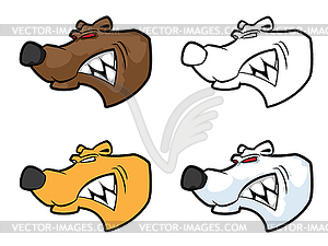 Bear mascot head - vector clipart