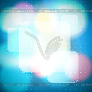 Bokeh background with frames as banners - vector clipart