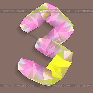 Геометрические кристаллов цифра - стоковый клипарт