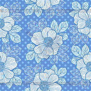 Seamless pattern with peony - vector clipart