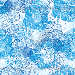 Seamless pattern with peony - vector clipart