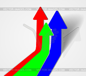 Abstract colored arrows - - vector image