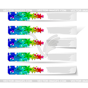 Abstract colorful banner set designs - vector clipart