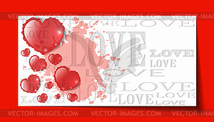 Heart of paper Valentines day card background - vector clipart