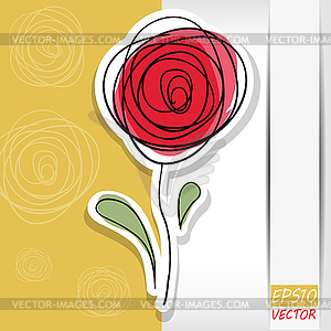 Цветочный фон с абстрактным розы - цветной векторный клипарт