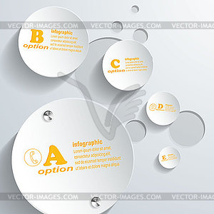 Abstract white circle background - - vector clipart