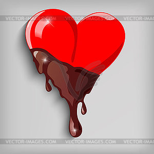 Chocolate hearts - - vector clip art