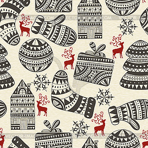 Seamless Winter Pattern - vector image