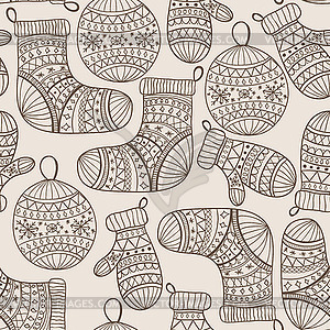 Seamless Winter Chrostmas Pattern - vector clip art