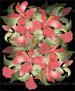 Greeting card with hibiscus. hibiscus - vector image