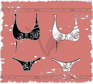 Beautiful lingerie - color vector clipart