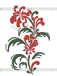 Red flower - vector image