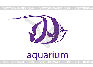 Symbol of tropical fish - vector clip art