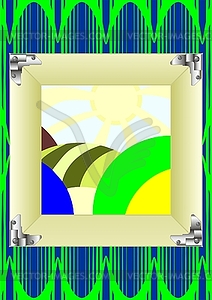 Frame to mount on the corners  - vector image