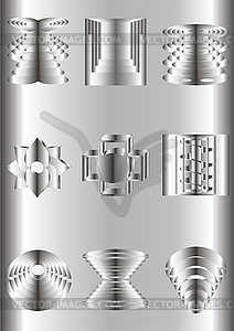 Figures from the metal  - vector image